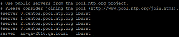 Syncing with an NTP server - Server Address