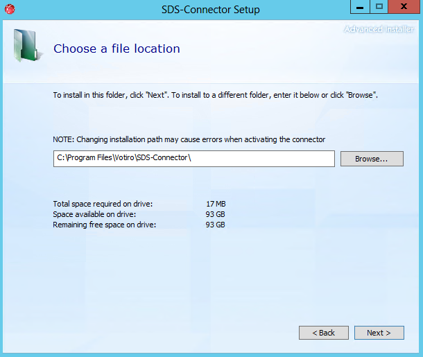 Votiro's Secure File Gateway for Email - Connector Setup Choose a File Location