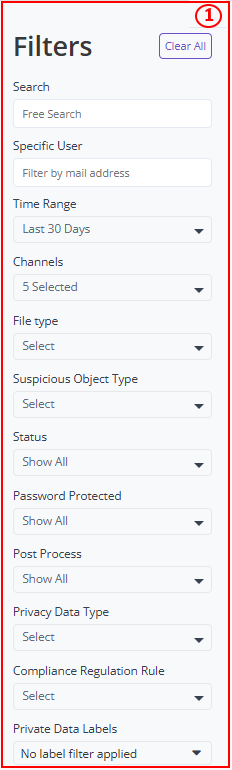 Votiro's Secure File Gateway - Management Dashboard Exploring Incidents