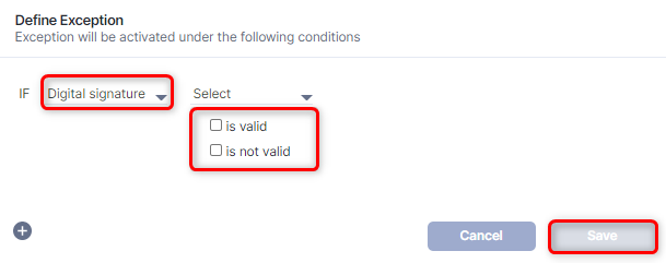 Votiro's Secure File Gateway - Define Exceptions for Digital Signature