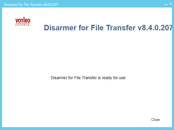 Votiro's Secure File Gateway for File Transfer - Installation Complete